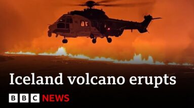 Iceland volcano erupts on Reykjanes peninsula | BBC News