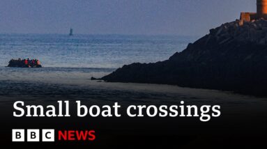 Number of small boats crossing Channel down, officials say | BBC News