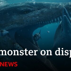Colossal pliosaur sea monster skull goes on display - BBC News
