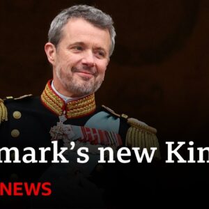 Denmark: Tens of thousands gather as new King is crowned | BBC News