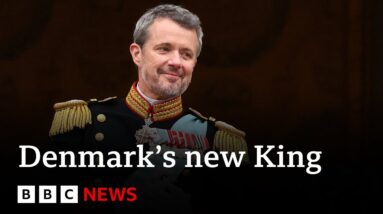 Denmark: Tens of thousands gather as new King is crowned | BBC News
