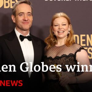 Golden Globes winners as Oppenheimer and Succession sweep up | BBC News