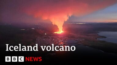Iceland volcano: Lava flows destroy homes following eruption | BBC News