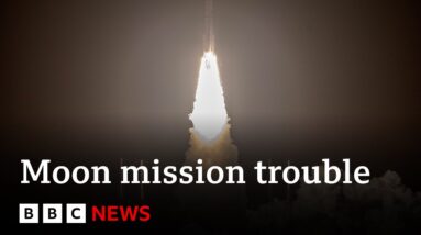 Peregrine Moon mission runs into trouble after launching | BBC News