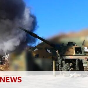 North Korea fires artillery shells towards South's border island | BBC News