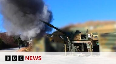 North Korea fires artillery shells towards South's border island | BBC News