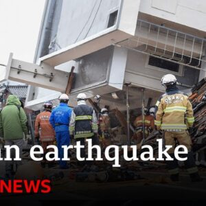 Japan earthquake: Death toll climbs to 64 as rescuers race to survivors | BBC News