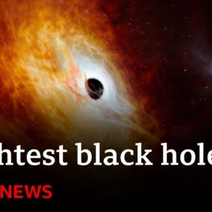 Brightest and hungriest black hole ever detected | BBC News