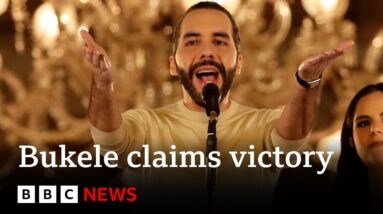 El Salvador President Nayib Bukele claims election victory | BBC News