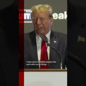 Donald Trump launches own-brand shoes after fraud fine. #Shorts #DonaldTrump #BBCNews