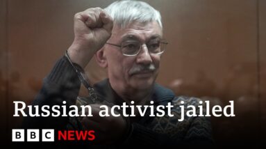 Russian human rights activist Oleg Orlov jailed over Ukraine war opposition | BBC News