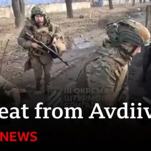 Ukraine frontline fighting:  Retreat from Avdiivka | BBC News