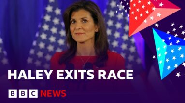 Trump must earn our votes, says Nikki Haley as she quits US presidential race | BBC News