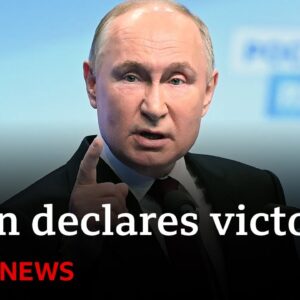 Putin declares landslide victory as thousands protest against “rigged election” | BBC News