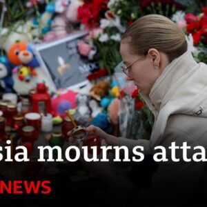 Russia launches air strikes on Ukraine in Moscow attack aftermath | BBC News