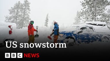 Massive US blizzard hits California and Nevada | BBC News
