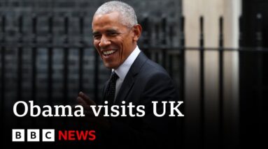 Former US president Obama arrives at Downing Street for private meeting | BBC News