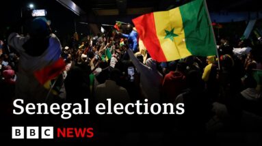 Senegal’s opposition leader leads race for presidency | BBC News