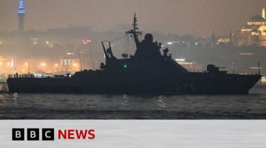 Ukraine says seven dead as drone attack sinks Russian ship | BBC News