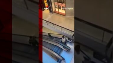 A civilian was filmed confronting the Sydney knifeman on the mall escalators. #Shorts #BBCNews