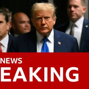 Donald Trump speaks ahead of opening statements in hush money trial | BBC News