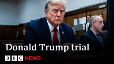 Trump in the Dock - Jury told of “criminal conspiracy” to pay hush money to porn star | BBC News