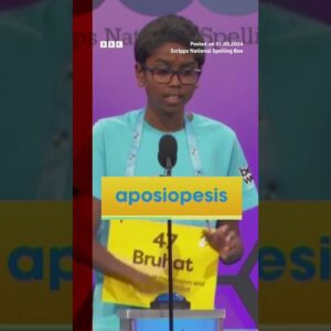 12-year-old takes home $50,000 cash prize after winning US Spelling Bee. #Shorts #US #BBCNews