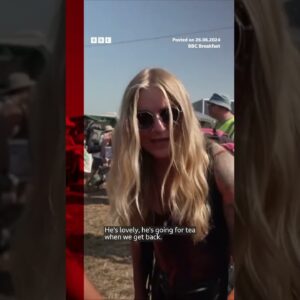 A five-year-old girl stole the show in a Glastonbury Festival TV interview. #Glastonbury #BBCNews