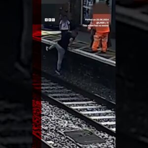 Boy rescued from tracks moments before high speed train passes. #Railway #Nottinghamshire #BBCNews