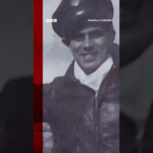 D-Day veteran Harold Terens, 100, married Jeanne, 96, in Normandy. #DDay80 #Veteran #BBCNewsSEReply