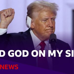 Donald Trump addresses Republican convention in first speech since shooting | BBC News