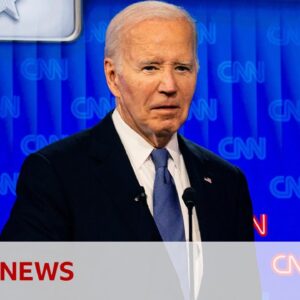 Joe Biden blames jet lag for debate performance | BBC News