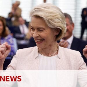 Ursula von der Leyen re-elected as European Commission president | BBC News