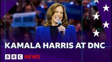 LIVE: Kamala Harris to deliver closing DNC speech | BBC News