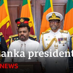 Sri Lanka swears in new left-leaning president Anura Kumara Dissanayake | BBC News