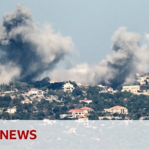 Israel carries out 'extensive' strikes in Lebanon as UK nationals told to leave | BBC News