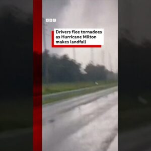 Hurricane Milton has crashed into Florida as a Category 3 storm. #HurricanMilton #BBCNews