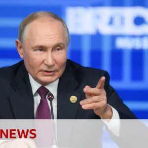 President Vladimir Putin says Nato expansion 'violates' Russian security | BBC News