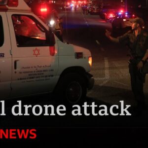 At least 65 injured in Hezbollah drone strike on Israeli military base | BBC News