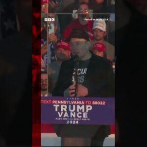 Elon Musk joined Donald Trump upon return to Butler site of failed assassination. #US #BBCNews