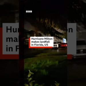 Hurricane Milton makes landfall in Florida, US. #HurricaneMilton #Florida #BBCNews