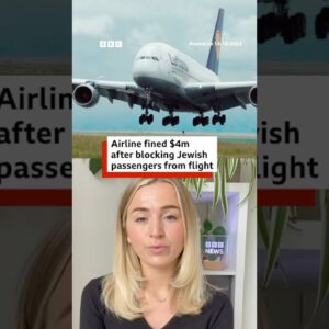 Lufthansa hit with record penalty after barring Jewish passengers. #Lufthansa #US #BBCNews