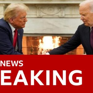 Joe Biden congratulates Donald Trump as pair shake hands in Oval Office | BBC News