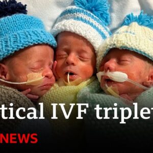 Identical IVF triplets like a ‘gift from God’ | BBC News| BBC News