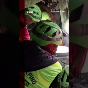 Italian caver freed after 75-hour rescue. #Italy #Caving #BBCNews