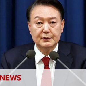 South Korea MPs vote to impeach president after mass protests over martial law | BBC News