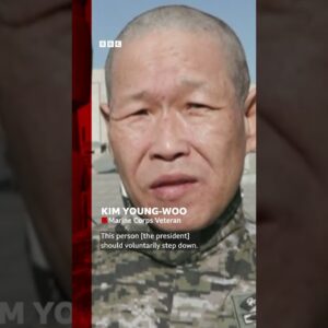 South Korean couple shave their heads in protest. #SouthKorea #BBCNews