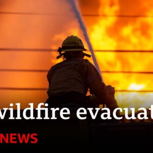 LA fires burn out-of-control as thousands evacuated from homes | BBC News