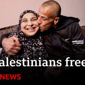 Israel says 90 Palestinian prisoners freed as Gaza ceasefire enters second day | BBC News