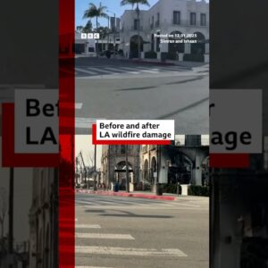 Before and after the LA wildfires in the Pacific Palisades. #LA #Wildfires #Fires #BBCNews